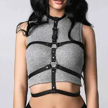 Стимпанк, черный стильный кожаный жгут для женщин, БДСМ фетиш жгут, пост-Apocalyptic, готический большой жгут