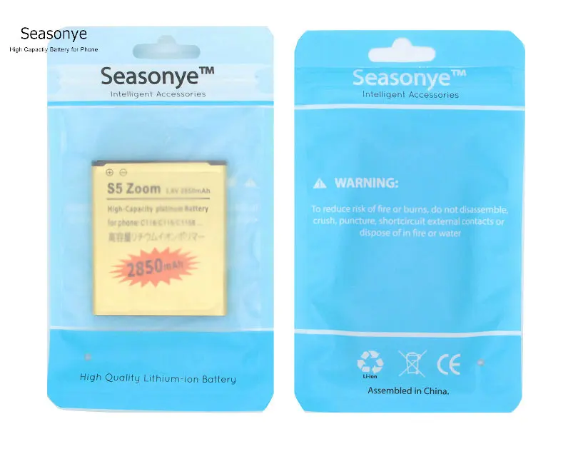

Seasonye EB-BC115BBC / EB-BC115BBE 2850mAh Gold Replacement Battery For Samsung Galaxy K Zoom S5 Zoom SM-C1116 C1116 C115 C1158