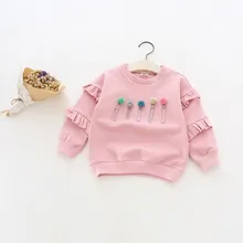 2016 casual girls warm hoodies cartoon sweatshirt children clothes winter baby kids coat jacket baby girls clothing winter