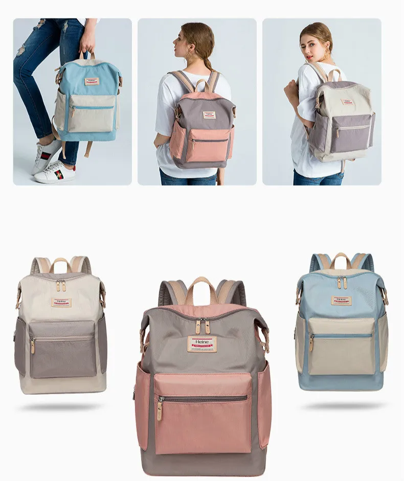 Heine большой нейлоновый Модный мягкий подгузник, сумка для ухода за ребенком, рюкзак для путешествий, пеленания, рюкзак для мам, сумка-Органайзер для мам, рюкзак