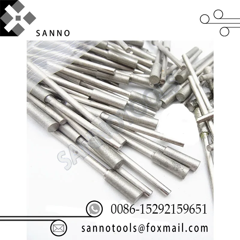 400 mesh small sand polishing head J needle bullet shape grinding pen jade carving tools use for polishing diamond and emerald