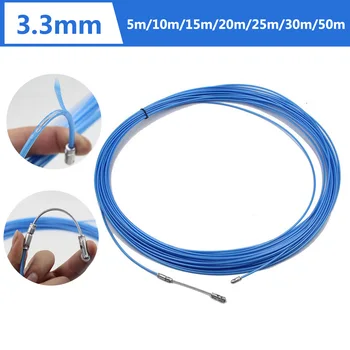 

3.3mm Durable Guide Device Fiberglass Electric Cable Push Pullers Duct Snake Rodder Fish Tape Wire 5M to 50M Length