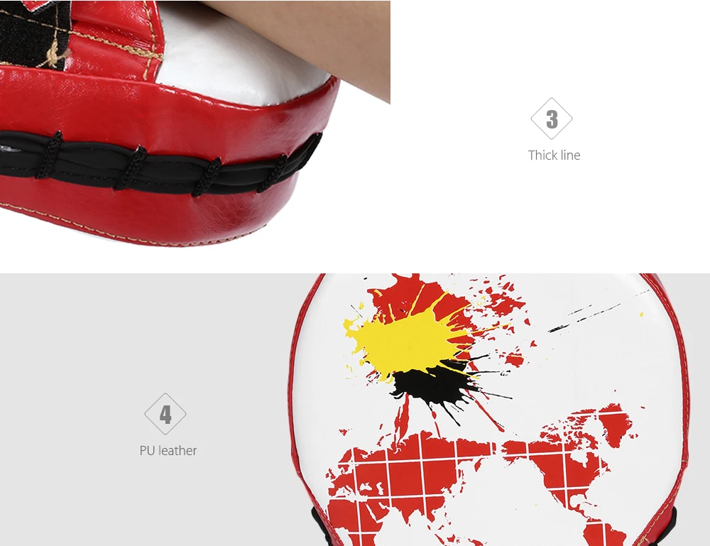 Suteng Map Pattern Curved Surface Boxing Pad Karate Thai Training Hand Target Gear