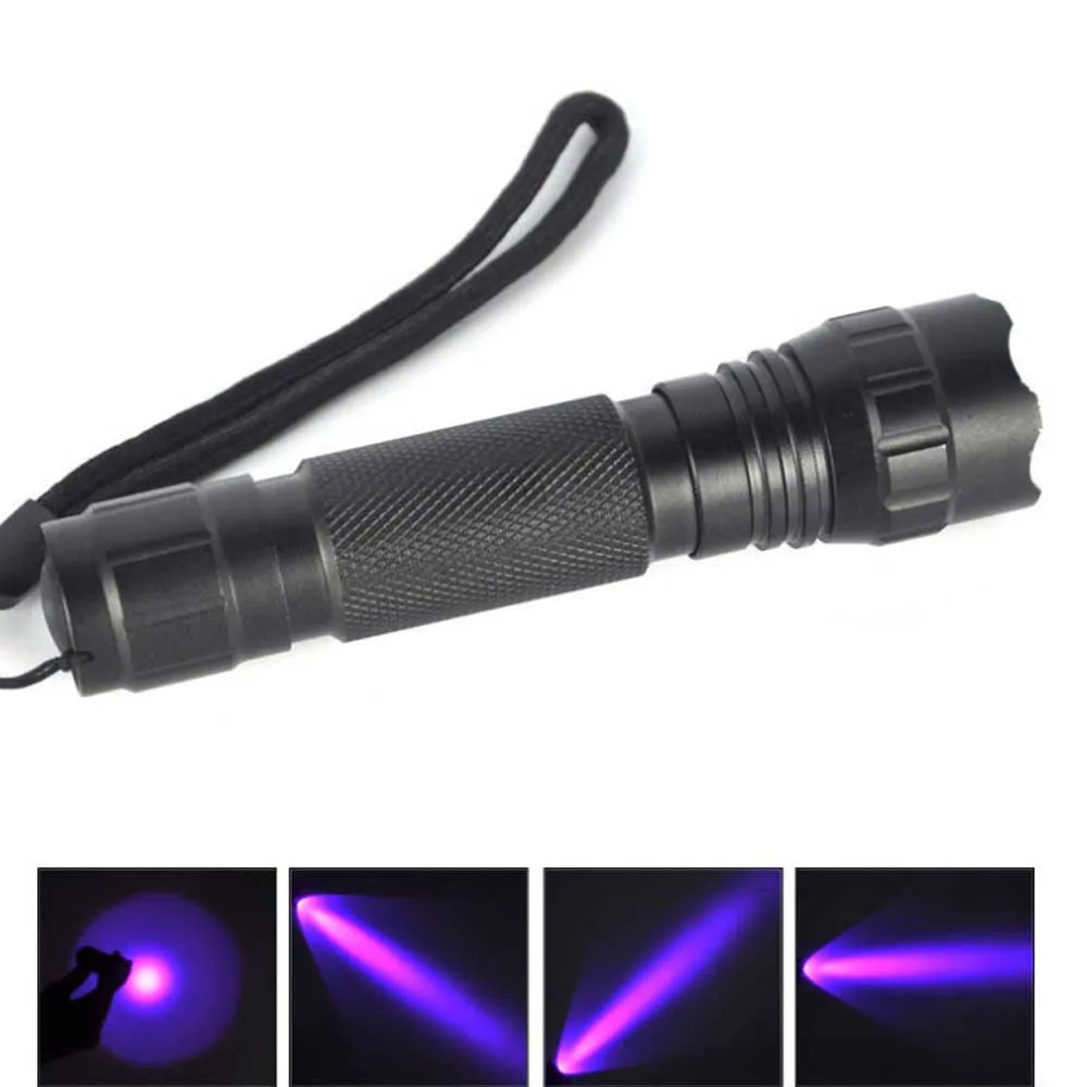 UltraFire Linterna UV de luz negra, súper potencia UV 395-405 nm LED  WF-502B linternas de luz negra para detector de fugas, manchas de orina de