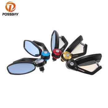

POSSBAY 7/8" Universal Motorcycle Mirrors Scooter Side Mirror Bar End Rearview Mirrors Cafe Racer For Honda Yamaha Suzuki