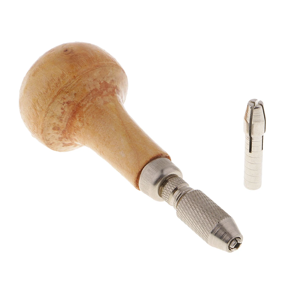 Деревянная ручка, тиски, тиски, ручная спиральная дрель, вращающийся инструмент для ювелирного украшения, хобби, сделай сам, модель для рукоделия(для 1,0-2,4 мм бит
