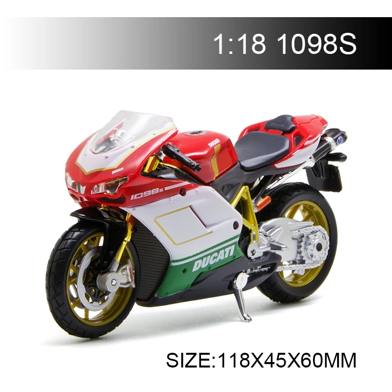 

Модели мотоциклов Maisto 1:18 1098 Ducati 1098S, литые миниатюрные Гоночные Игрушки для коллекции подарков