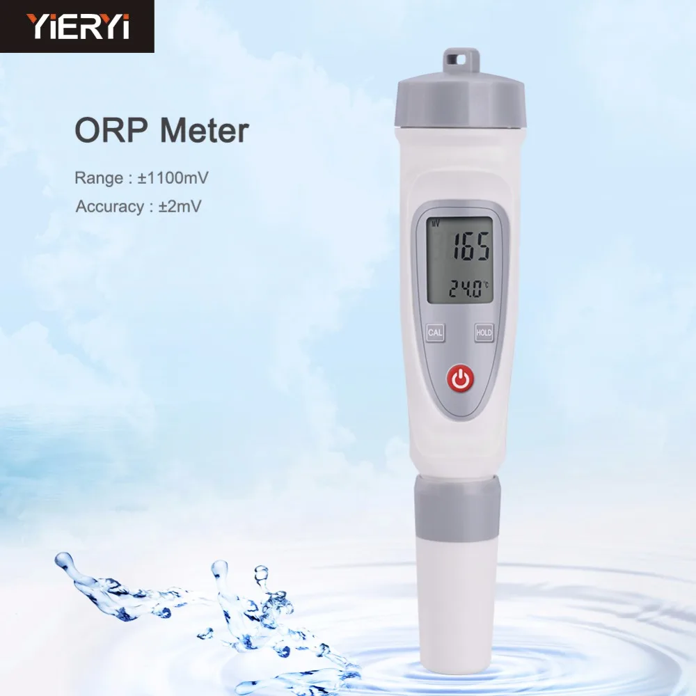 

yieryi ORP-BL Orp Meter Factory Corrected Range +- 1100 mv oxidation reduction potential orp meter for water Aquarium