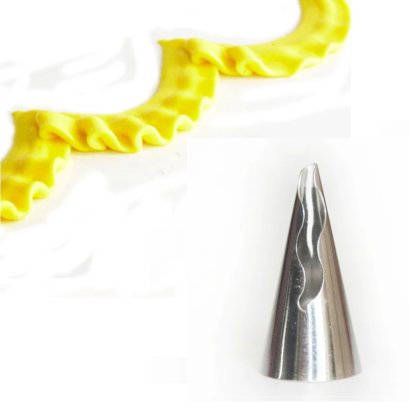 030 Ruffle Decorating Tip Stainless Steel Seamless Whipping Cream