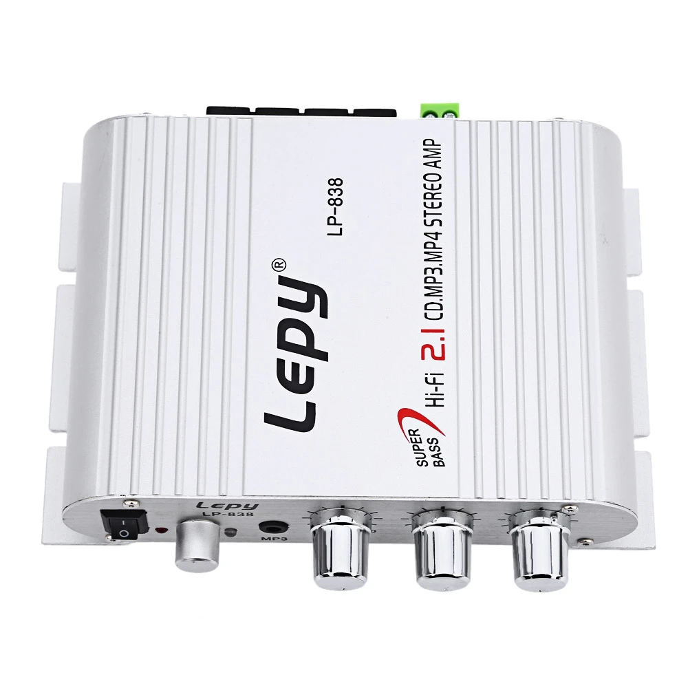 Lepy LP 838 Power Amplifier Hi Fi 2.1 MP3 Radio Audio