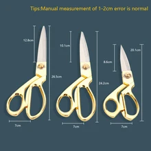 Gold Sewing Cut Dressmaking Tailor Shear Pinking Scissor Leather Craft Fabric Upholstery Tool Textile denim Cutter tailor shear sewing cut pinking scissor leather craft fabric upholstery tool textile denim cutter sewing tool gold