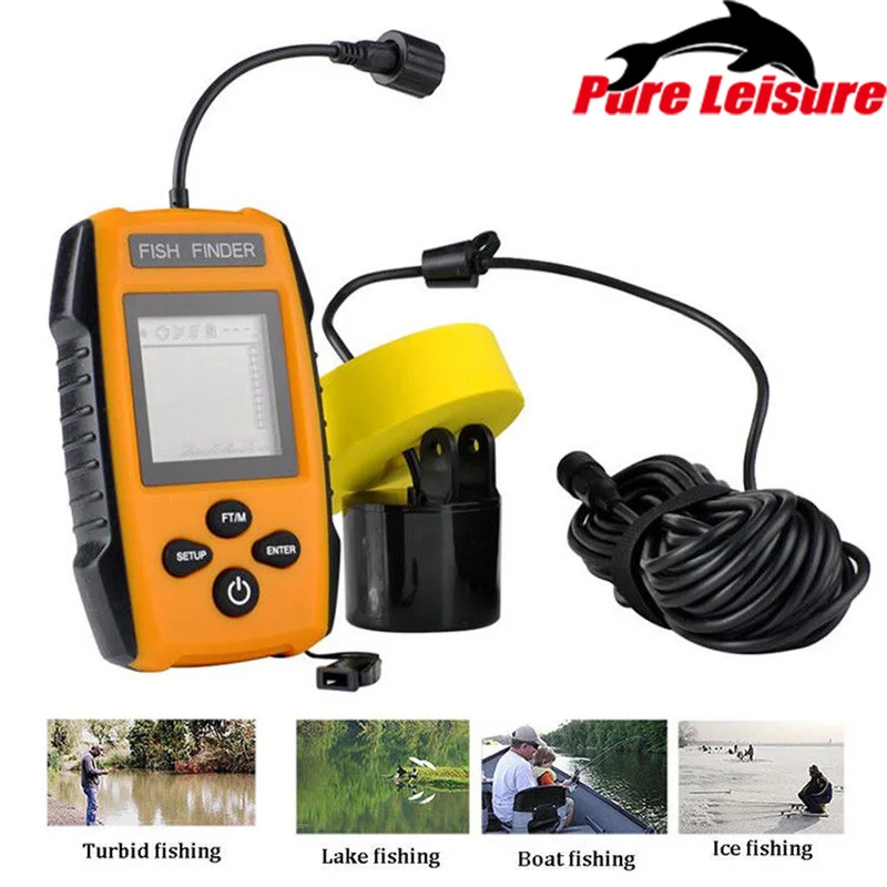 PureLeisure 2019 الذكية صياد السمك الأسماك إنذار تحت الماء المحمول الصيد مكتشف GPS مع الاستشعار سونار الصيد اكسسوارات