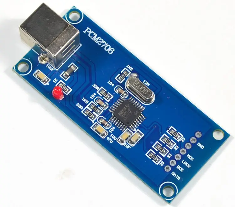 Цифровая аудиокарта PCM2706 USB поддержка декодера ЦАП I2S (итальянский аналоговый