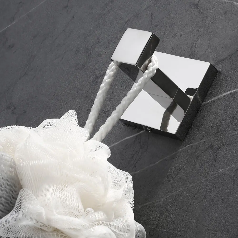 2018 SUS 304 нержавеющая сталь крючок для халата Lithe роскошное зеркало полированный полотенце крючок настенный квадратный полотенце накидка