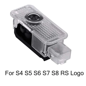 

1 Pair For Audi S4 S5 S6 S7 S8 RS quattro Logo Car Door Light For B5 B6 B7 B8 C5 C6 C7 C8 LED Laser Projector Ghost Welcome Lamp