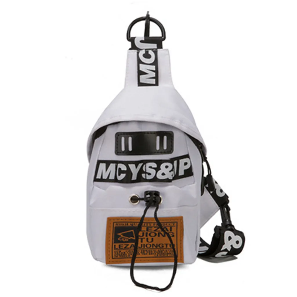 

MUQGEWCross-Border For Custom PU Shoulder Bag Men'S Charging Bag Men'S USB Chest Bag Diagonal Package Messenger Bag Chest New #C