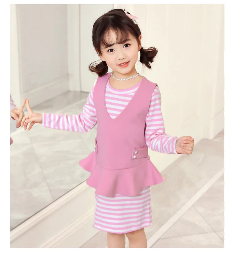 Childrens Clothing New Long-Sleeved Casual Two-Piece Suit Girls 2 Pieces Sets