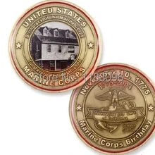 Одежда высшего качества морской пехоты металлические монеты дешевые печати Медь значки недорогие Оригинальные Старинные золотые монеты
