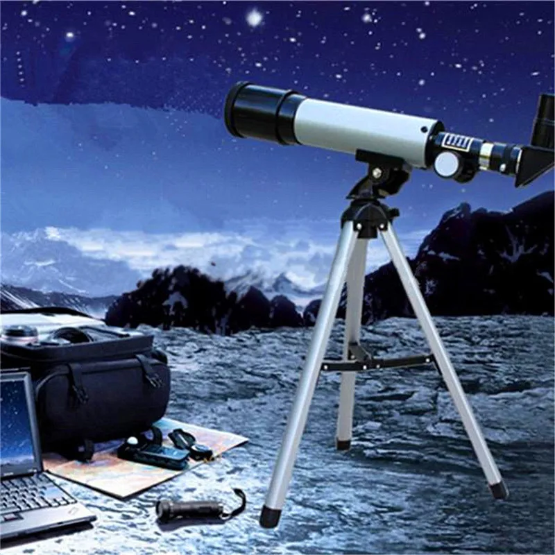 Monocular com Tripé Alta Qualidade Refração Telescópio Astronômico Spotting Scope 360 - 50mm Outerdoor Ferramentas f 360x50 12 Telescópio e binóculos
