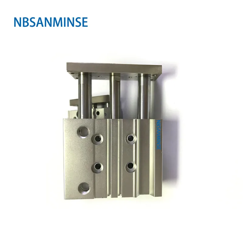 

NBSANMINSE MGPL Bore25 Compressed Air Cylinder SMC Type ISO Pneumatic Compact Cylinder Miniature Guide Rod Double Acting