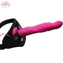 APHRODISIA 8 in Strap on Ripple Dildo Vibe 7 Mode Strap-On Penis Vibrators Huge Dildo Big Dick Strapon Adult Sex Toys for Woman