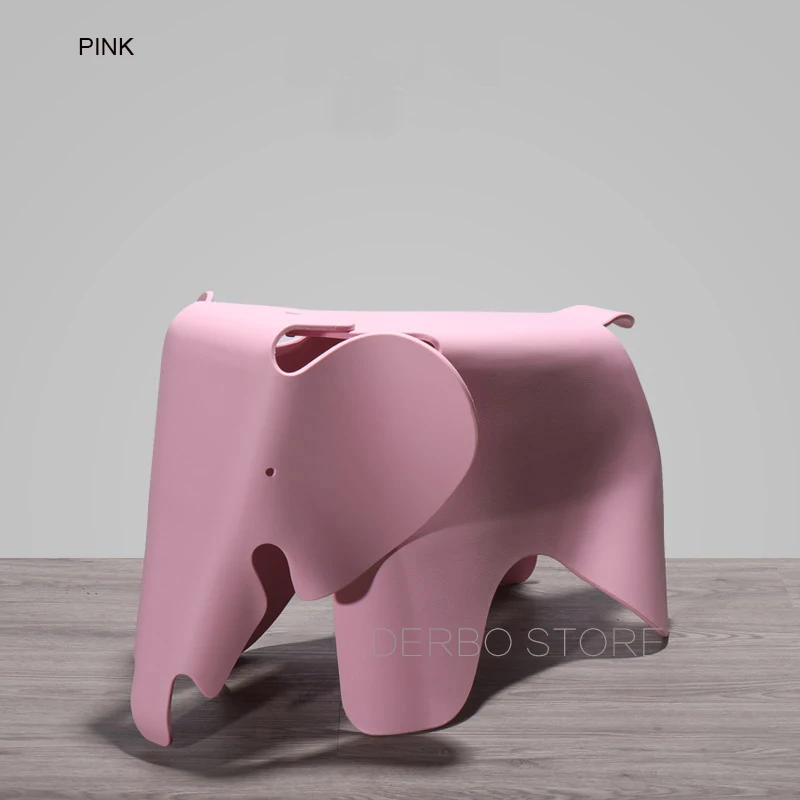 Популярный современный классический дизайн, детский пластиковый стул со слоном, игрушечный стул для детей, красивый стул для учебы, стул в форме слона, 8 цветов - Цвет: Pink