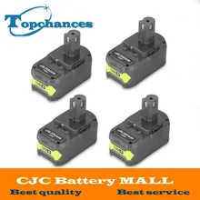 4PCS High Quality 18V 4000mAh For Ryobi Hot P108 RB18L40 High Capacity Rechargeable Battery Pack Power Tool Battery Ryobi ONE+