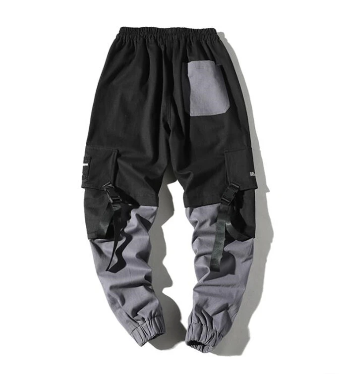 2019 мужские брюки новые модные уличные сшитые цветные джоггеры хип-хоп длинные брюки мужские с эластичной талией брюки карго мужские