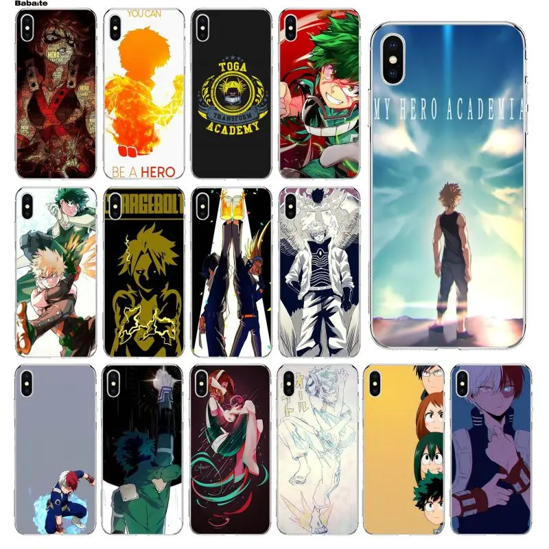 Ультратонкий чехол для телефона Babaite My Hero ACADEMY Apple iPhone 5 5S 6 6S 7 8 Plus X XS MAX SE