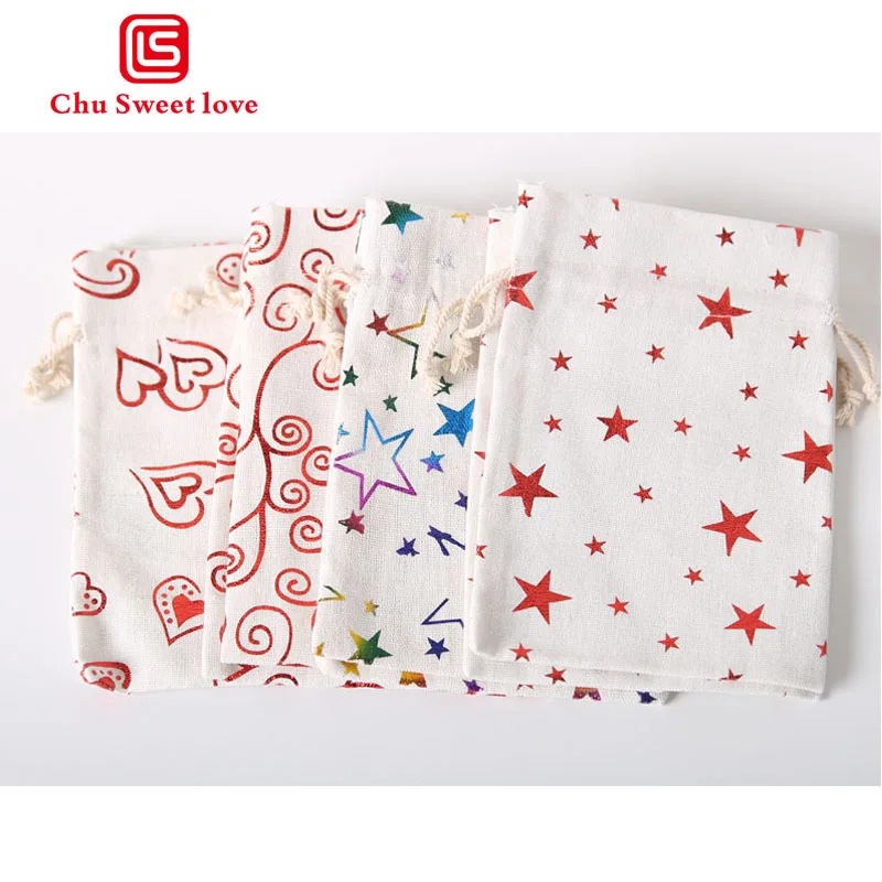 2019 Sale 12 5 17 5cm Wholesale 20pcs Drawstring Linen Bag Cute Gift Holder Fabric Cotton