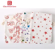 2019 Sale 12 5 17 5cm Wholesale 20pcs Drawstring Linen Bag Cute Gift Holder Fabric Cotton