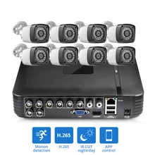 FUERS AHD CCTV HD 4MP камера 8 каналов 6в1 DVR H.265 система видеонаблюдения уличная камера система безопасности видео CCTV P2P HDMI Комплект