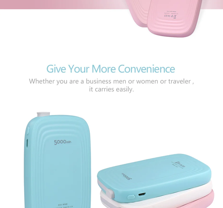 WST 5000mAh Portable Cute Mobile External Battery Powerbank Battery Pack Power Bank For Xiaomi Samsung Phone Poverbank Charger (11)