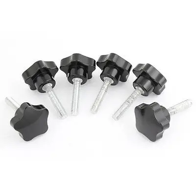

40mm Star Head Dia Replacement 8mm x 40mm Clamping Screw Knob Grip 6 Pcs