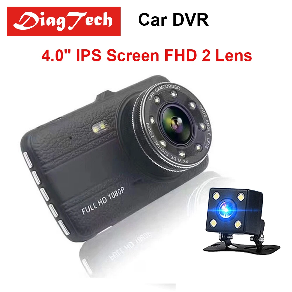 Gryan 4.0 Inch Dash Cam Car DVR Full HD 1080P Rearview Camera Car DVR Mirror Camera Car Camera Video Recorder Night Vision