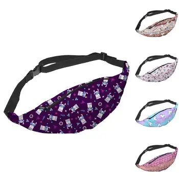 

Women Cute Cartoon Crossbody Chest Waist Bag Alpaca Print Zipper Fanny Pack
