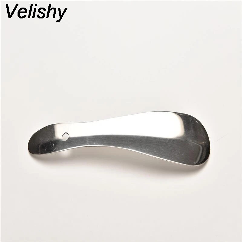 Velishy HOT 18.8cm Silver Color Stainless Steel Metal Shoe Horn Spoon Shoehorn Shoe Lifter Wholesale