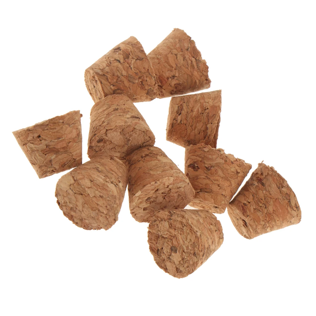 

10pcs Cork Tapered Corks Wooden Wine/Beer Bottle Stoppers Bungs 14x9x10mm