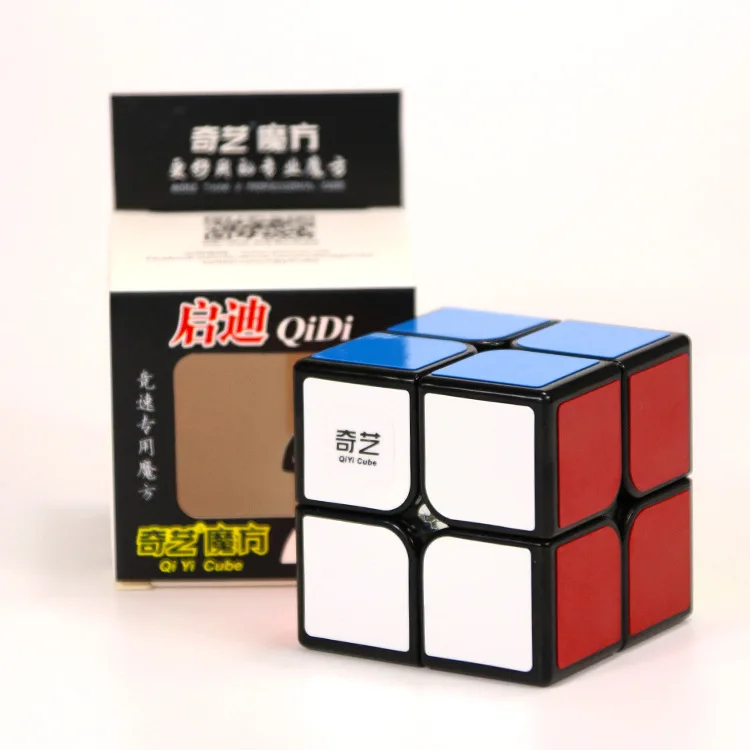 

QiYi QiDi Cube 2X2 Magic Cube 2 By 2 Cube 50mm Speed Pocket Sticker Puzzle Cube Professional Educational Toys for Children
