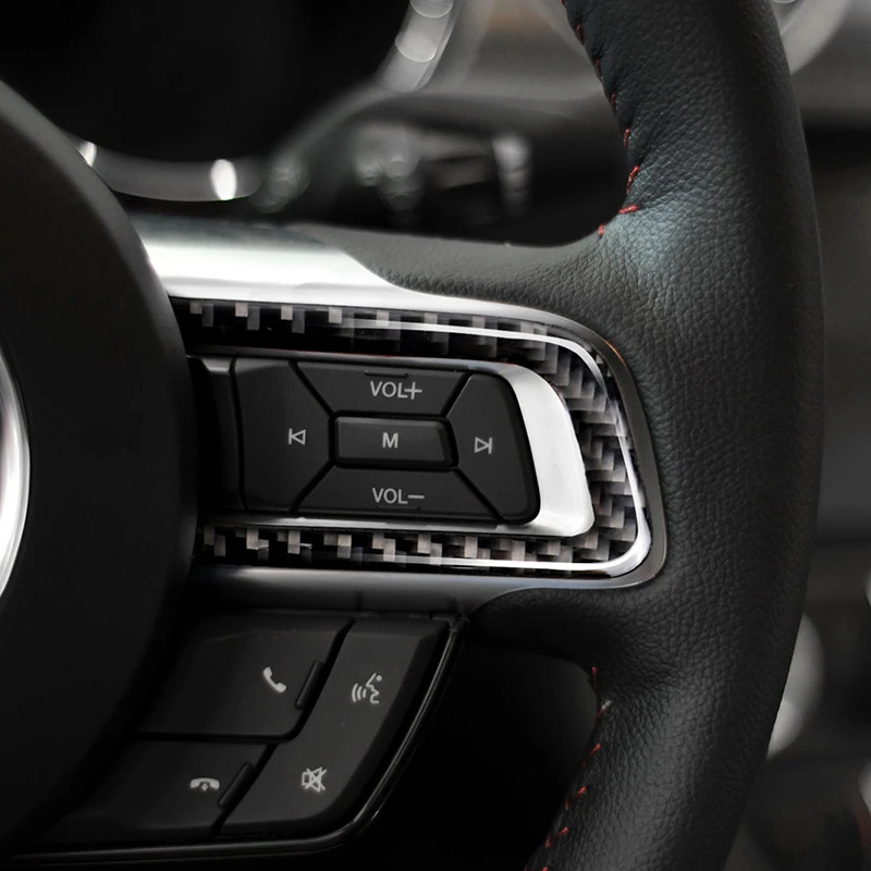 3x углеродного волокна стиль крышка рулевого колеса заменяет для Ford Mustang 16~ 18