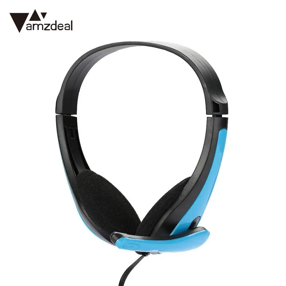 Проводная стереогарнитура Amzdeal 3 5 мм Hi Fi музыкальные наушники с микрофоном умный