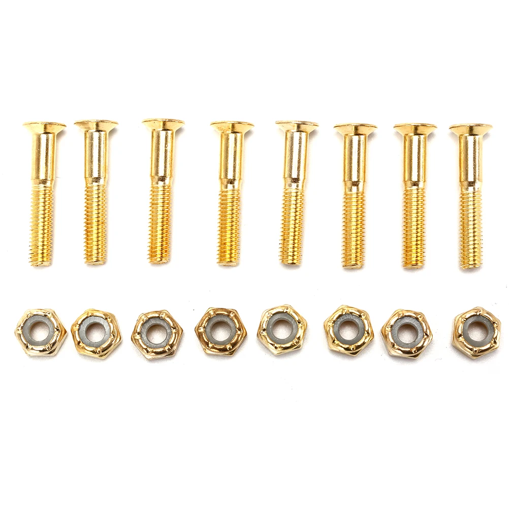 

New 8 Pair Screws for Skateboard Deck Mounting Hexagon Hardware Parts bolts and nuts Skateboarding
