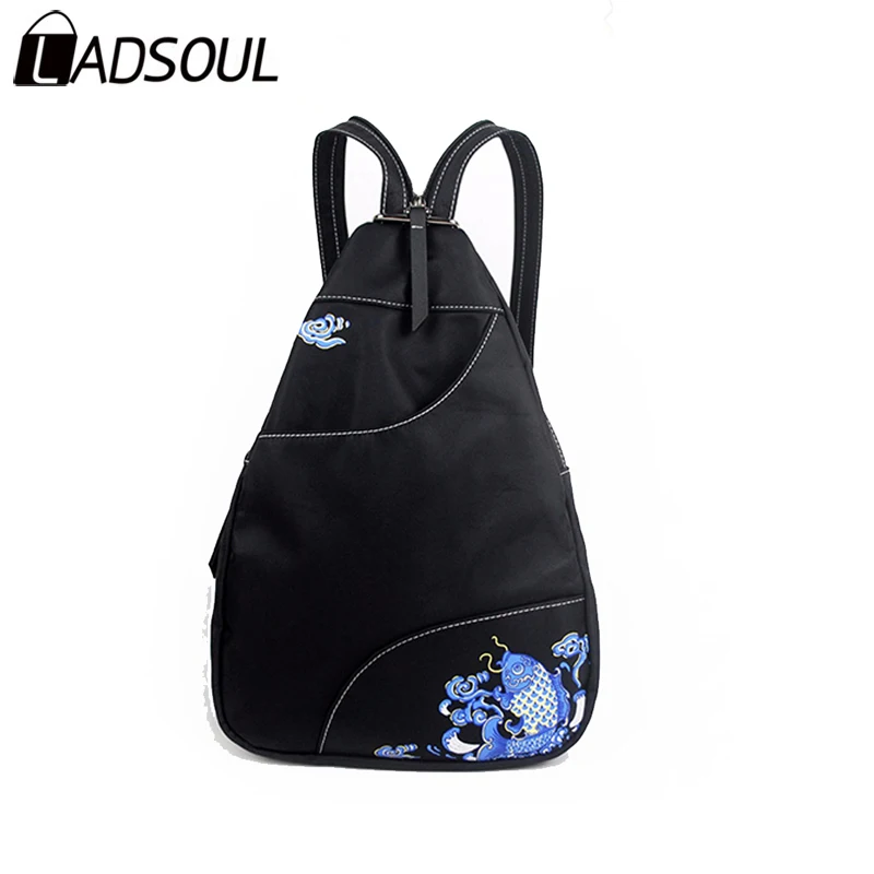 Buy LADSOUL Backpack Chinese Style Backpack Women Printing Landscape Bag Bags