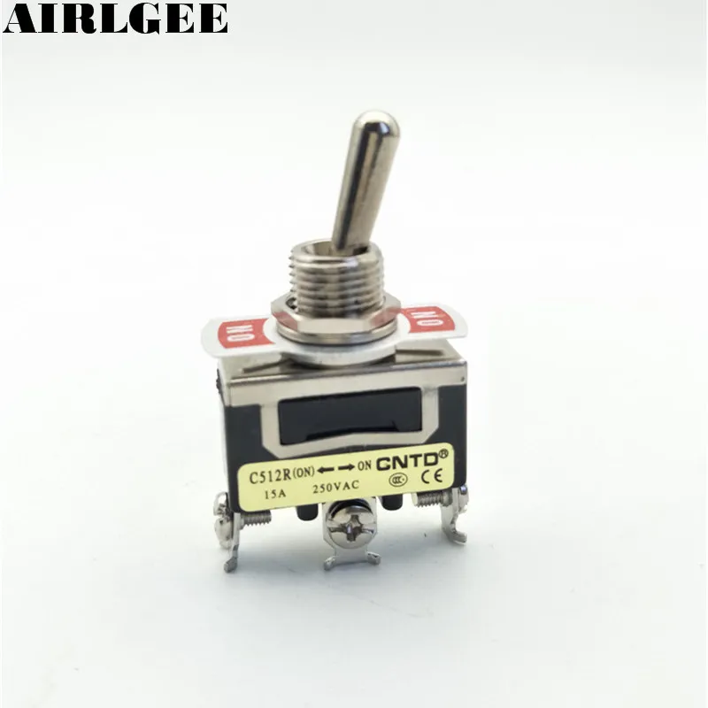 

ON-ON Automatic reset Momentary Type SPDT Toggle switch 2 Position 3 pin 12mm Mounting hole Rocker switch 15A 250VAC