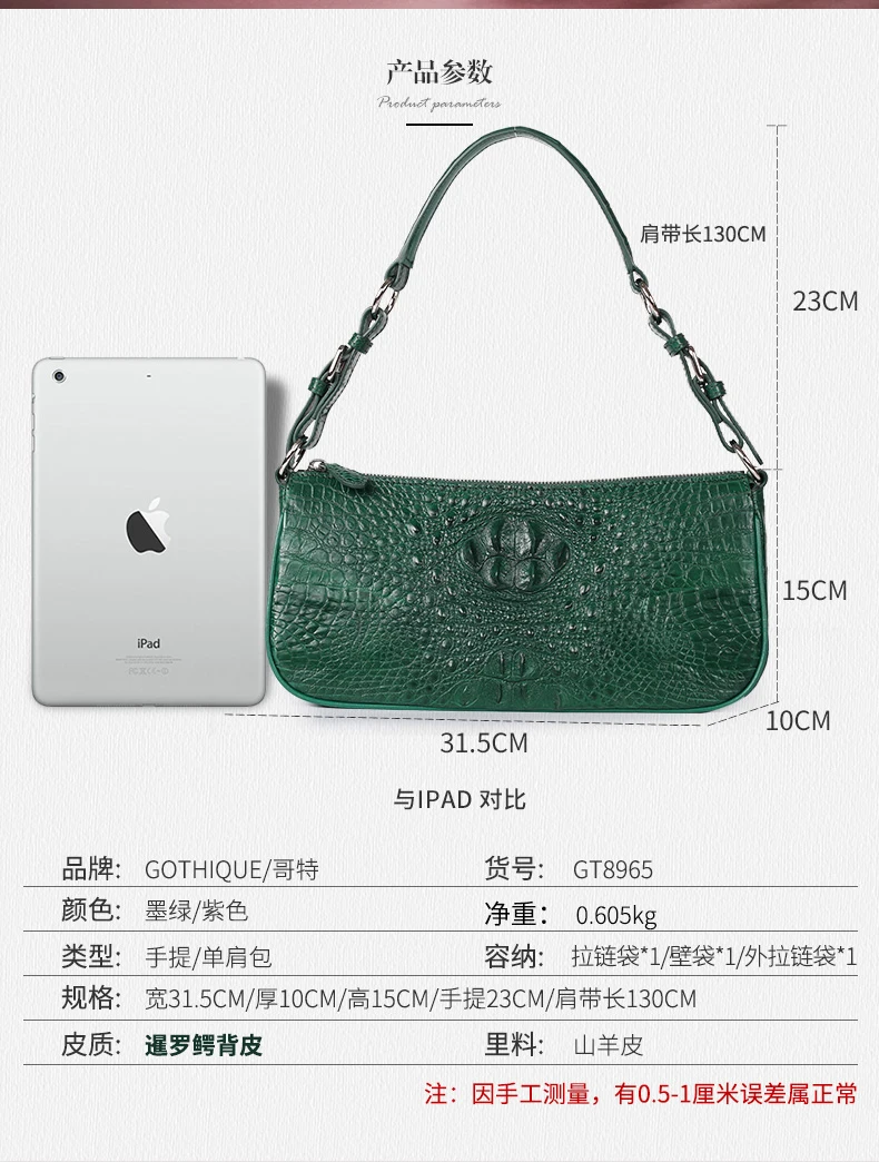Couro de Crocodilo Bolsa de Couro Bolsa de Ombro Bolsa de Couro de Crocodilo do Bolsa para Mulheres Gete Novo Crossbody Bolsa Moda Lady Satchel de do para Mulheres 7 Bolsas e Malas
