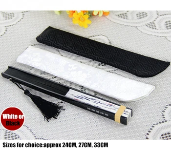 

Elegant embroidered hand fan bag gift packaging 50 pcs per lot