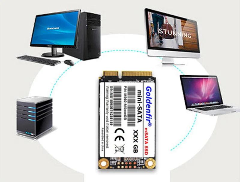 Твердотельный накопитель Goldenfir SSD mSATA SATA 3 III II HD внешний 1 ТБ 960 ГБ 480 256 240 128 120