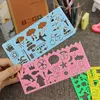 4 PCS Cute Drawing Template Ruler Drafting Tool Stationery For Student Painting Supplies Creative Gift ► Photo 3/6
