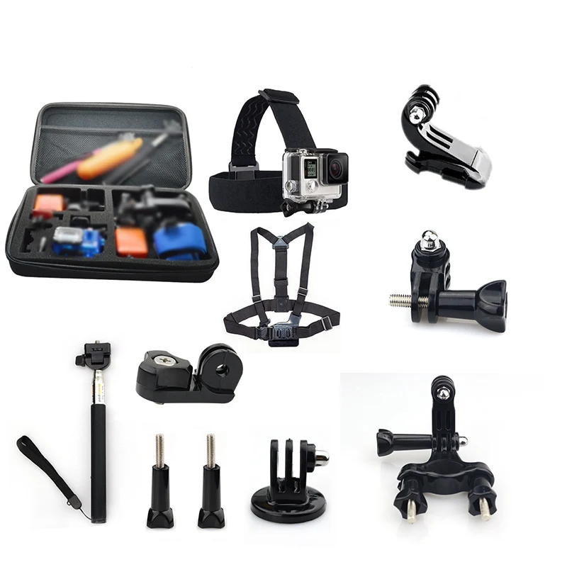 For Gopro Accessories Kits Action Camera Mount Monopod Tripod For Go Pro 5 Xiaomi Yi 4K Sjcam