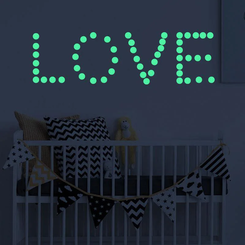 400pcs Glow In The Dark Star Round Dot Wall Stickers Luminous Home Kids Room Decor Cartoon DIY Switch Sticker Wall Stickers